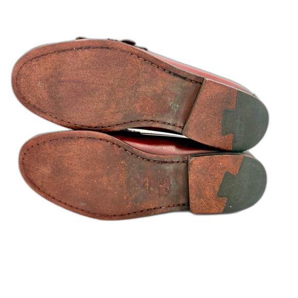 Cole Haan Burgundy Leather Kiltie Monk Strap w Buckle  display picture 3